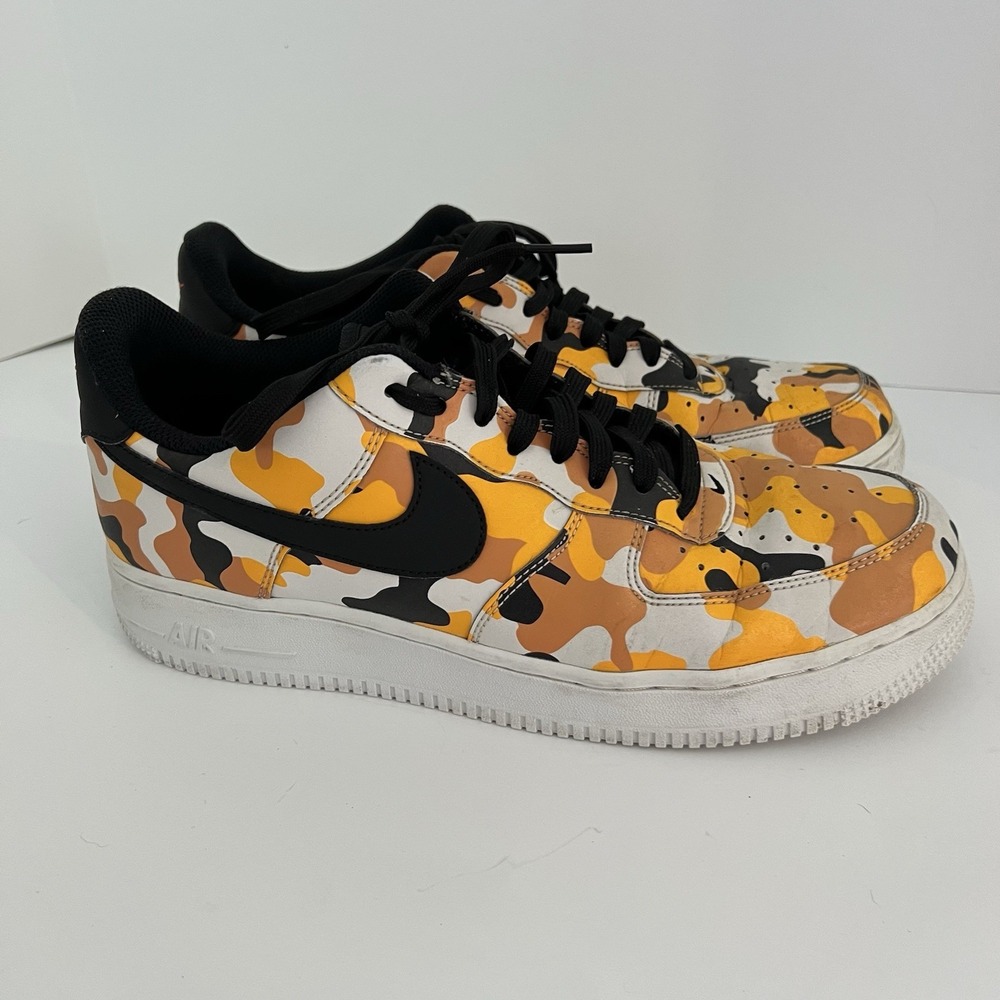 Nike Air Force 1 '07 LV8 Orange Camo Men's Size 10